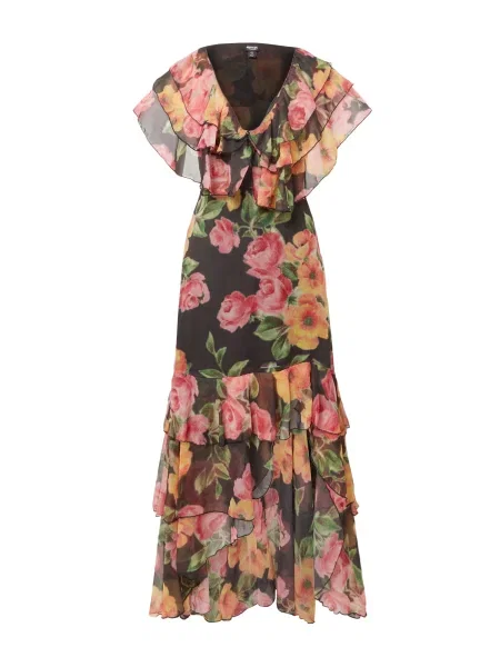 Nasty Gal Rochie galben auriu / verde / roz negru