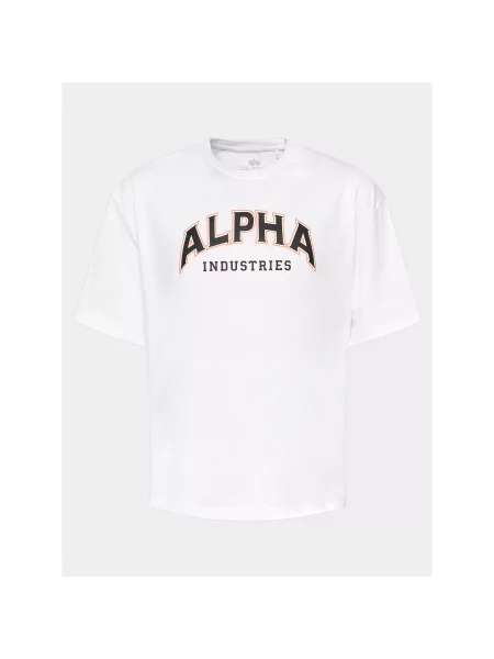 Alpha Industries Футболка College Relaxed Fit білий