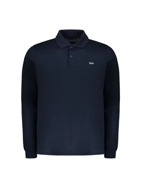 Koszulka polo Paul & Shark z długim rękawem niebieska