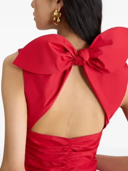 Rochie mini Patou cu funde de costum roșu