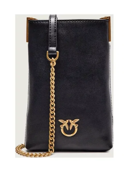 Geanta de piele Pinko din piele negru