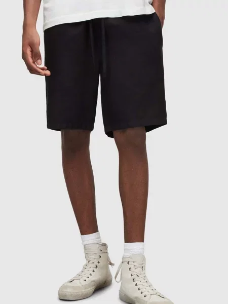 AllSaints pantaloni scurți din amestec de in HANBURY negru