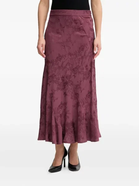 Fustă midi Hoss Intropia cu model floral cu imagine până la genunchi violet