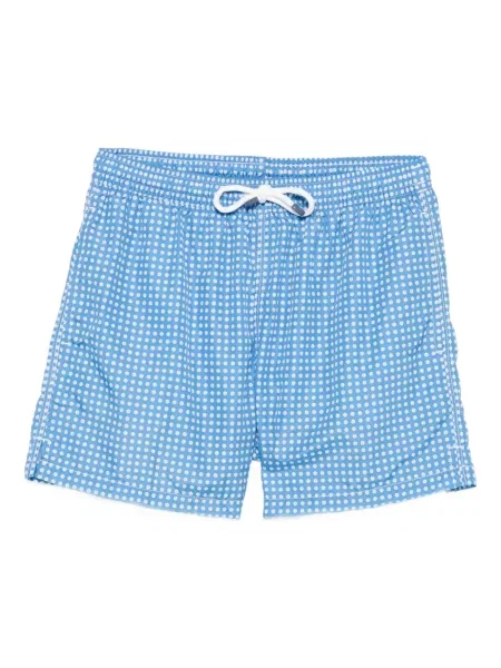 Slip de baie Fedeli cu imprimeu geometric albastru