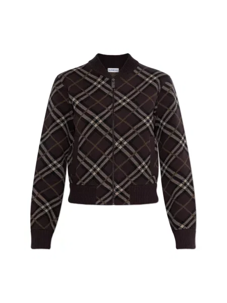 Kardigan Burberry wełniany brązowy