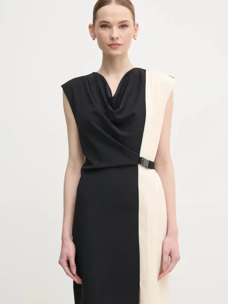 Dkny sukienka mini prosta czarny