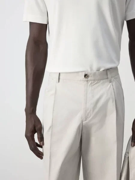 Spodnie relaxed fit cropped lodowy Mężczyzna 38 MANGO MAN szary
