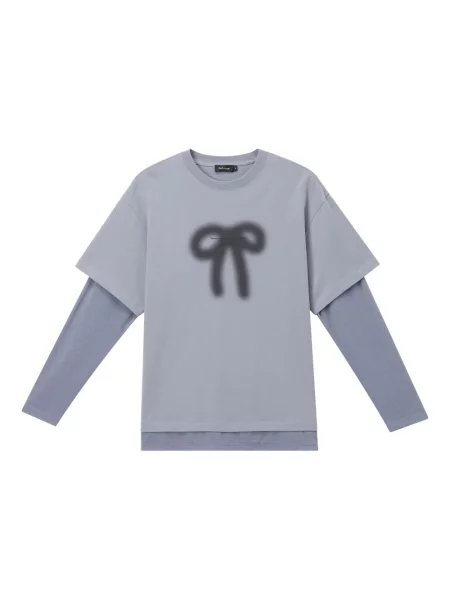 Tricou Tout A Coup cu funde albastru