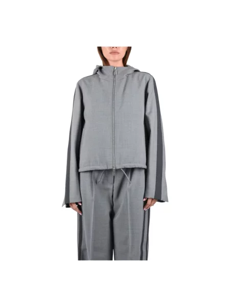 Kurtka bomber Sportmax wełniany szary