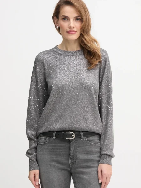 Пуловер Dkny SWEATERS от лека материя сиво