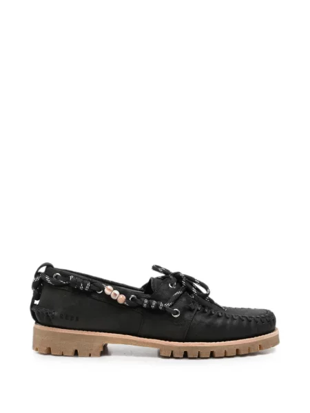 Woskowane loafersy Golden Goose zamszowe trekkingowe czarne