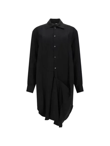 Rochie tip cămașă Jw Anderson asimetrică drapată negru