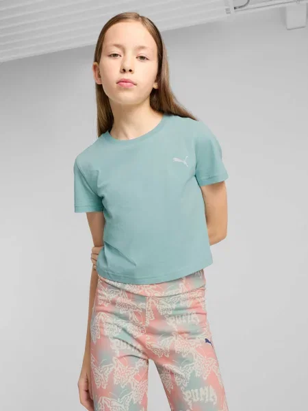 Дитяча Футболка PUMA Wardrobe Ess Baby Tee комбінований верх зелений