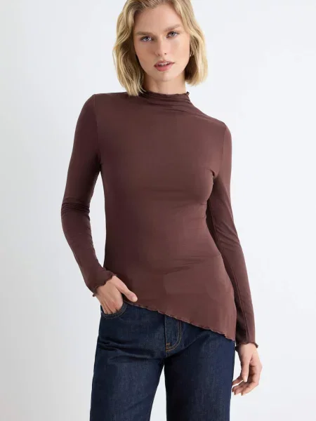 Trendyol Tricou ciocolatiu