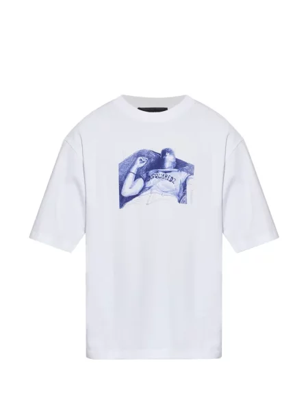 Tricou Dsquared2 cu imagine alb