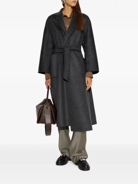 Cu centură palton Max Mara gri