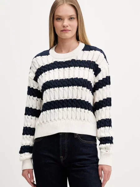 Tommy Jeans pulover pentru femei din alb