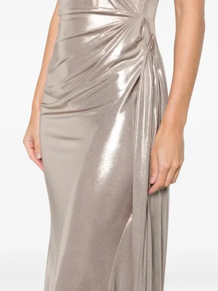 Rochie Cristallini drapată de costum argintiu