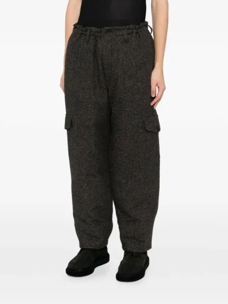 Tvídové kalhoty Yohji Yamamoto hnědé