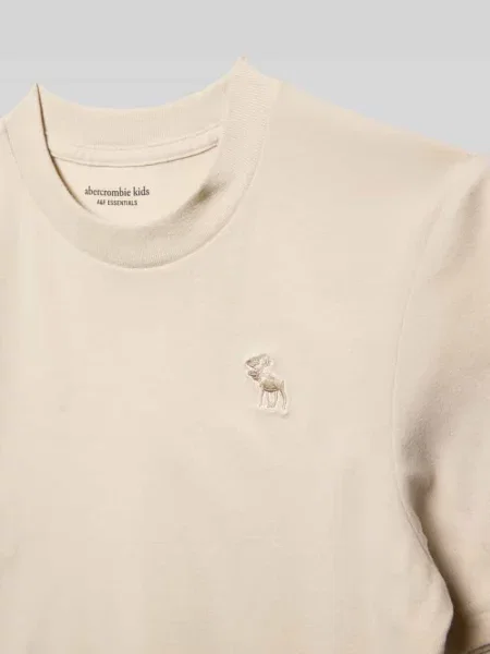 T-shirt z okrągłym dekoltem i wyhaftowanym logo Abercrombie&fitch