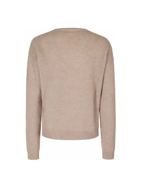 Sweter Roberto Collina wełniany z wzorem argyle beżowy