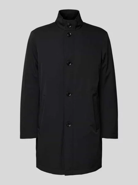 Krótki płaszcz ze stójką i wpuszczanymi Mcneal czarny