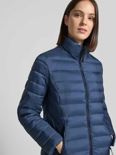 Płaszcz pikowany o kroju slim fit z zamkiem błyskawicznym dwustronnym Fuchs Schmitt niebieski