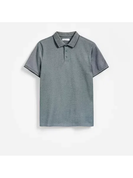 Reserved Polokošile střihu slim tmavě zelená