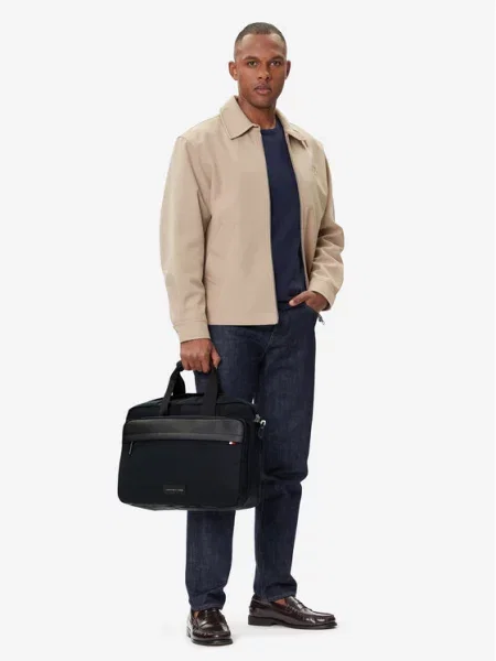 Tommy Hilfiger Torba za prenosnik Th Nylon Workbag črna