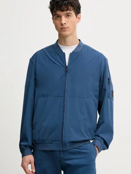 BOSS Orange geaca bomber de tranzitie albastru
