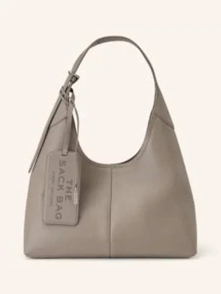 Marc Jacobs Vaková Kabelka The Belted Sack černošedá / stříbrná