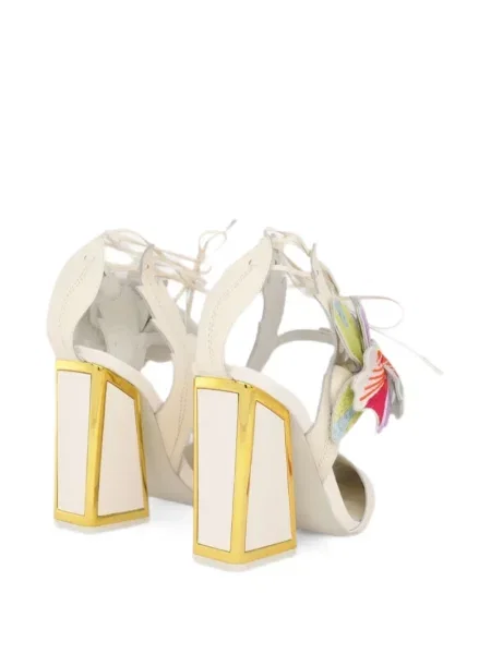 Φλοράλ mules Kat Maconie με κέντημα λευκό