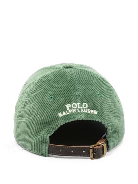 Чорапи Polo Ralph Lauren бродирани от рипсено кадифе зелено