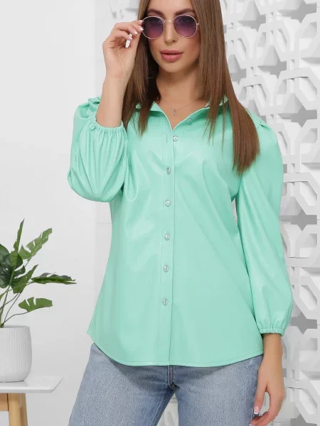 Блуза MarSe м'ятний штучна шкіра