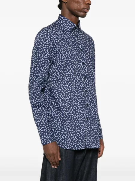 Cămașă Etro cu model paisley albastru