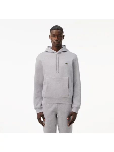 Lacoste Bluza Z Kapturem Z Bawełny Organicznej szary