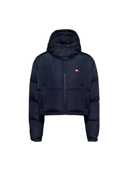 Kurtka jeansowa Tommy Jeans o skróconej długości niebieska