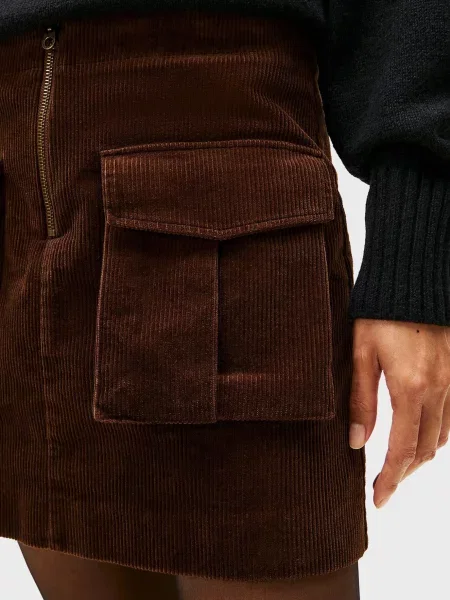 Вельветова спідниця Tommy Hilfiger коричнева