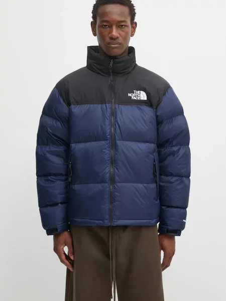 The North Face geacă de puf Retro Nuptse bleumarin de iarna