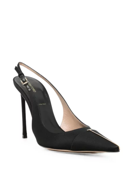 Pantofi cu toc Tom Ford slingback negru