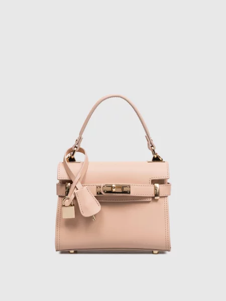 Кожаная сумка Gianni Notaro бежевая