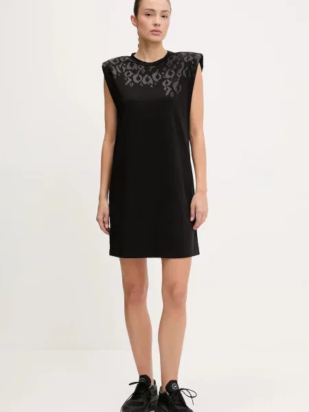 Sukienka Ea7 Emporio Armani ze stretchu czarna