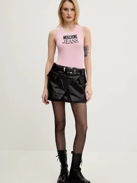 Top Moschino Jeans różowy