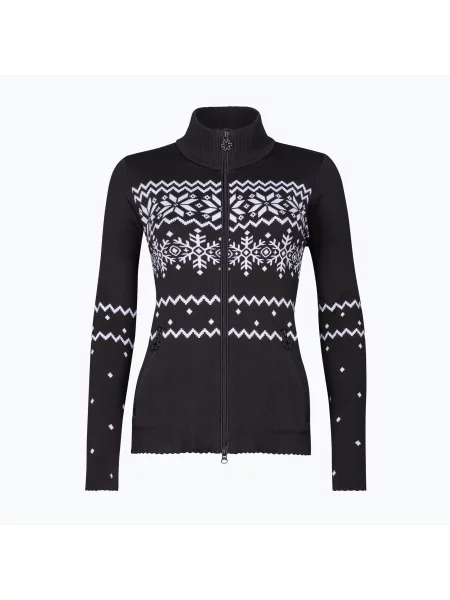 Дамски термо суитшърт Newland Guenda Full Zip black/white бяло