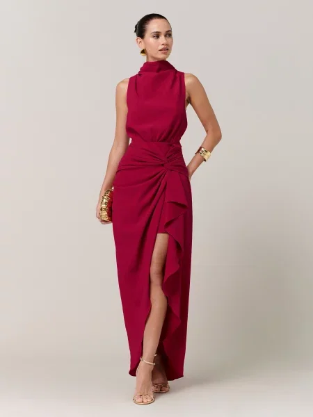 Sável Rochie de seară Ursula rubiniu