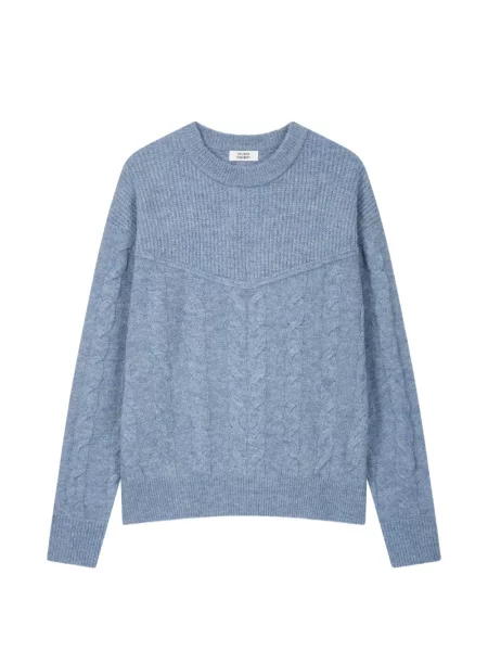 Pulover Tomboy cu decolteu rotund albastru