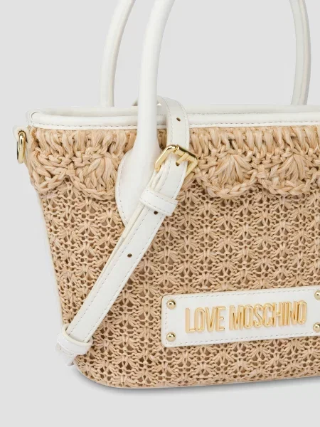 Сумка Moschino бежевая