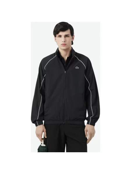 Kurtka Lacoste Water-Repellent Trim Accent czarny XS biały