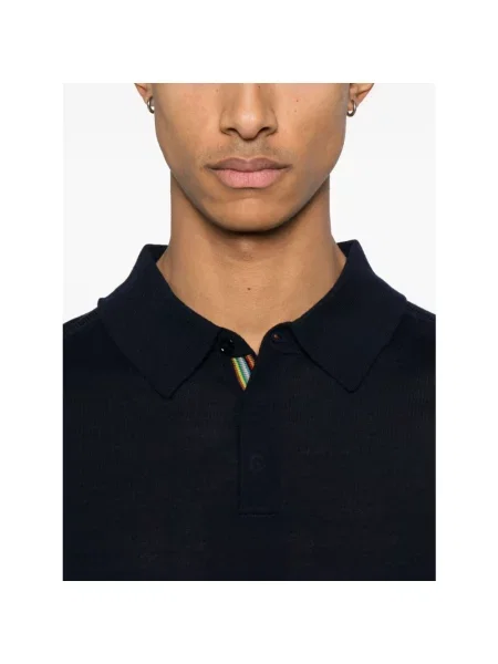 Paul Smith sweter wełniany czarny lekki niebieski