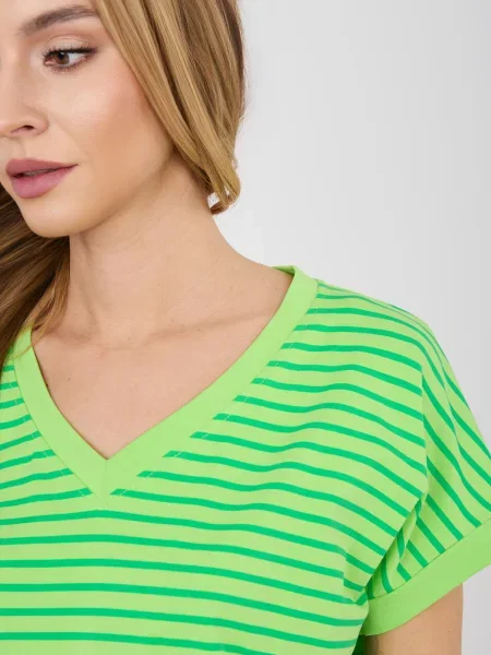 Tricou Relevance cu dungi verde